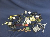 Large Lot of GI Joe Weapons, Snake, Gear, Tools