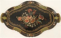 Antique Painted Paper Mache Tray