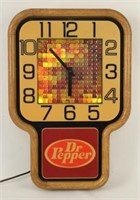 Dr. Pepper Light Up Advertising Clock Sign