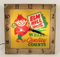 Elm Hill Meats Advertising Products Clock