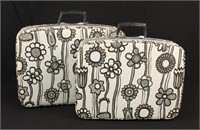 Two Samsonite Fashionaire Flower Power Suitcases