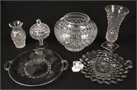 Six Pieces of Crystal Glassware, Fostoria