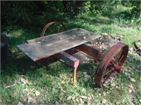 Vintage pull behind wagon approx 69" x 60" w/