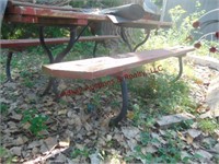 Picnic table (has some wood rot) approx 84"x58"x28