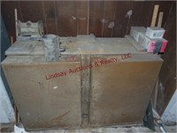 Metal cabinet WITH CONTENTS approx 48"x19"x31"-