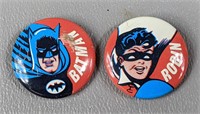 1966 Batman & Robin Pinback Buttons