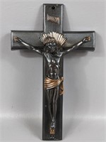 Vintage Cast Metal Crucifixion Church Ornament