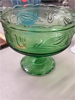 VINTAGE GREEN DISH IS MARKED