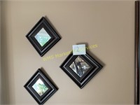 3 Small Decorative Wall Mirrors