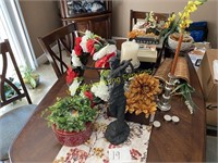 Table Contents - Flower Decor, Candles,