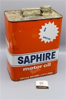 Saphire Motor Oil 2 Gallon Can