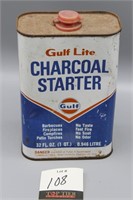 Gulf Lite Charcoal Lighter Tin Can