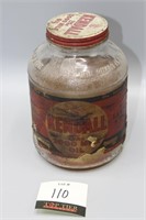 Kendall Motor Oil Glass Bottle Original Lid
