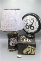 Route 66, Lamp Box, Clock