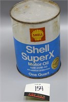 Shell Super X Oil Quart Can