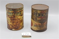 Sterling Oil Can & Pennzoil Oil Can