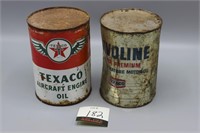 Havoline Texaco Oil Can/Texaco Aircraft Oil Can