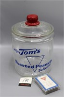 Toms Roasted Peanut Glass Container