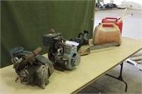 (2) Assorted Motors, (2) 5-GAL Gas Cans