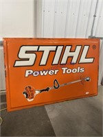STIHL POWER TOOLS PLASTIC SIGN, 4 FT X 6 FT