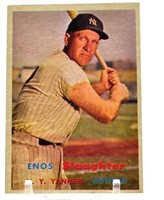3 Cards Topps 1957 Enos Slaughter Card #215