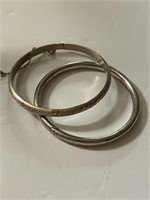 Two Vintage Hinged Bracelets KJC