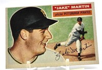 2 Cards 1956 Jake Martin Rookie Card #129