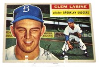 2 Cards 1956 Clem Labine #295