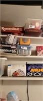 CONTENTS OF 3 SHELVES - GAMES; BOARD GAME