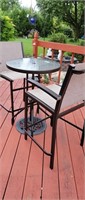 PATIO TABLE FOR 2 W/GLASS TOP