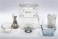 Assorted Vintage Glassware w. Fire King Dish