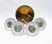CICO Germany Platter and Currier & Ives Dishes