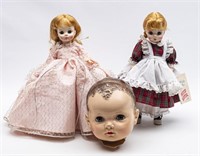 Madame Alexander Dolls & Ideal Doll Plastic Head