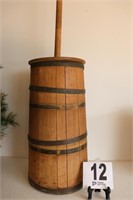 Vintage Wooden Churn (No Bottom) with Dasher