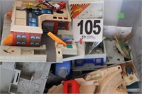 Toy Car Town with Cars & Misc. in a Lidded Tote