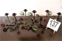 Metal Pine Cone (7) Taper/Cup Candle Holder
