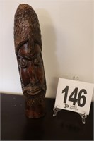 13" Tall Wood Hand Carved Décor