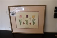 21x25" Matted & Framed 'Tulips' Artwork