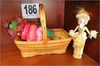 (2) Lady Ornaments in a Basket