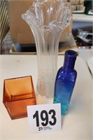 (3) Glass Vases