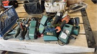 pile of battery operated hand tools