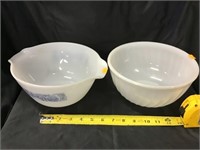 Fire King Mixing And Unmarked Handled Mixing Bowl