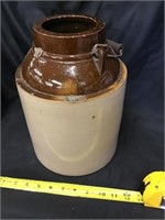 Crock Jar With Bail No Lid 12in Tall
