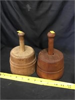 Two Wood Butter Molds