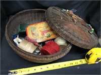 Sewing Basket And Contents