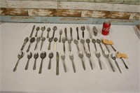 Lot of Vintage Stainless & Silverplate Flatware