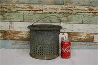 Vintage Galvanized Minnow Bucket