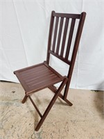 Old Wood Folding Chair