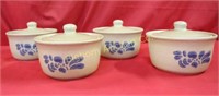 Pfaltzgraff Covered Soup Bowls 4pc lot