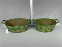 Green Oval Buckets